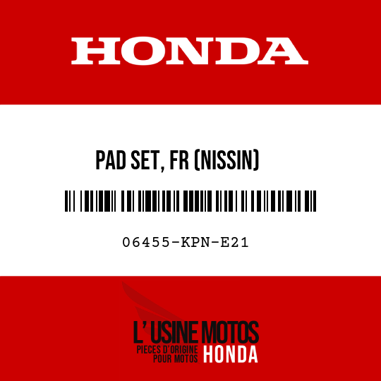 image de 06455-KPN-E21 PAD SET, FR (NISSIN)