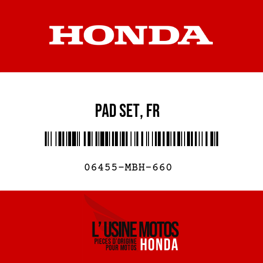 image de 06455-MBH-660 PAD SET, FR