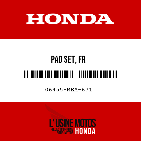 image de 06455-MEA-671 PAD SET, FR