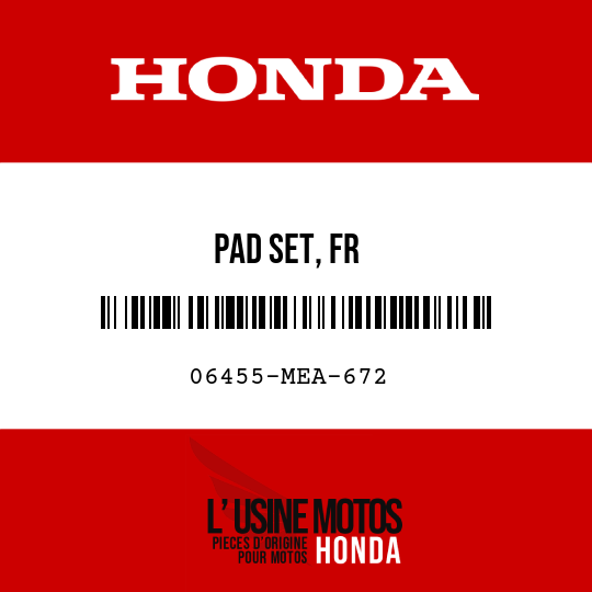 image de 06455-MEA-672 PAD SET, FR