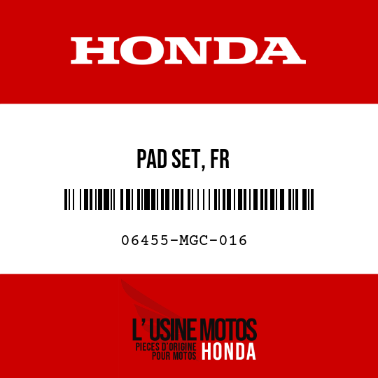 image de 06455-MGC-016 PAD SET, FR