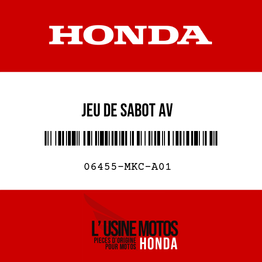 image de 06455-MKC-A01 JEU DE SABOT AV