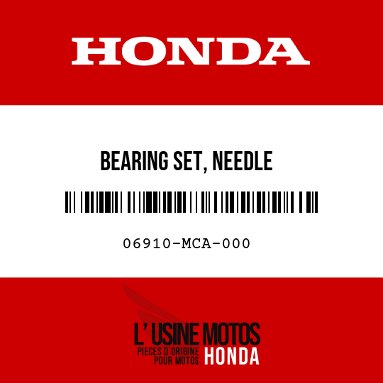 image de 06910-MCA-000 BEARING SET, NEEDLE