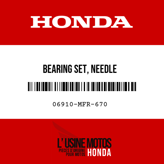 image de 06910-MFR-670 BEARING SET, NEEDLE