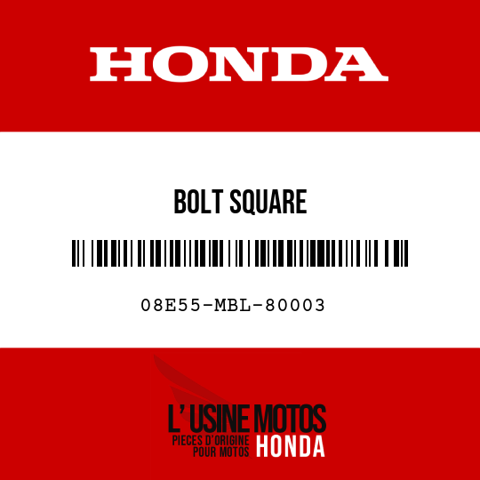 image de 08E55-MBL-80003 BOLT SQUARE