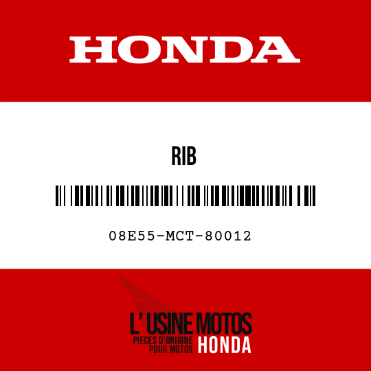 image de 08E55-MCT-80012 RIB