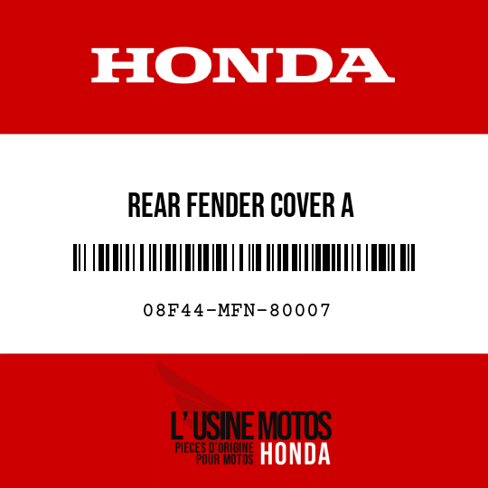 image de 08F44-MFN-80007 REAR FENDER COVER A