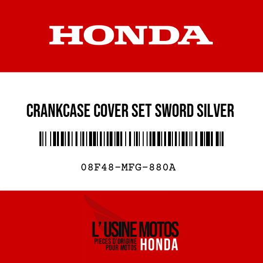 image de 08F48-MFG-880A CRANKCASE COVER SET SWORD SILVER