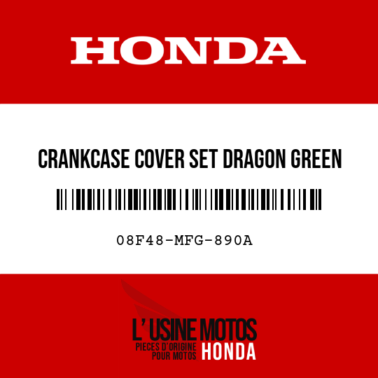 image de 08F48-MFG-890A CRANKCASE COVER SET DRAGON GREEN