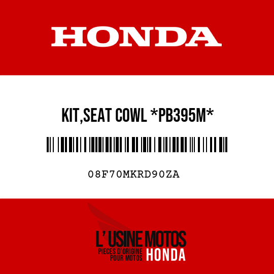 image de 08F70MKRD90ZA KIT,SEAT COWL *PB395M*