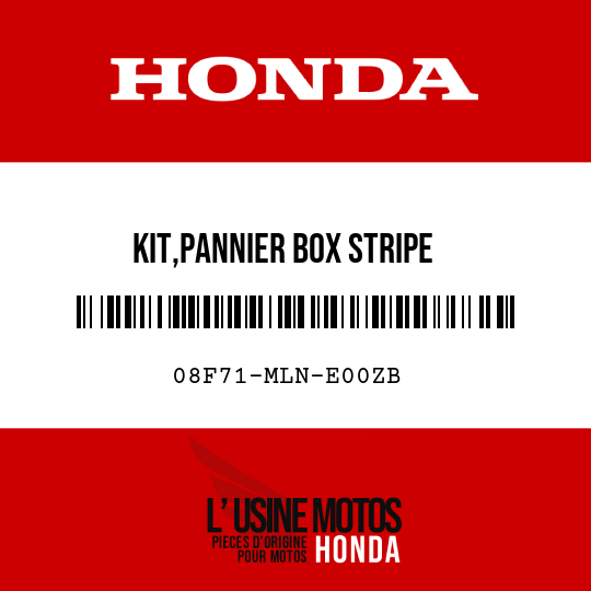 image de 08F71-MLN-E00ZB KIT,PANNIER BOX STRIPE