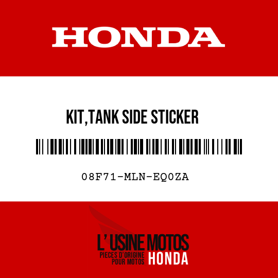 image de 08F71-MLN-EQ0ZA KIT,TANK SIDE STICKER