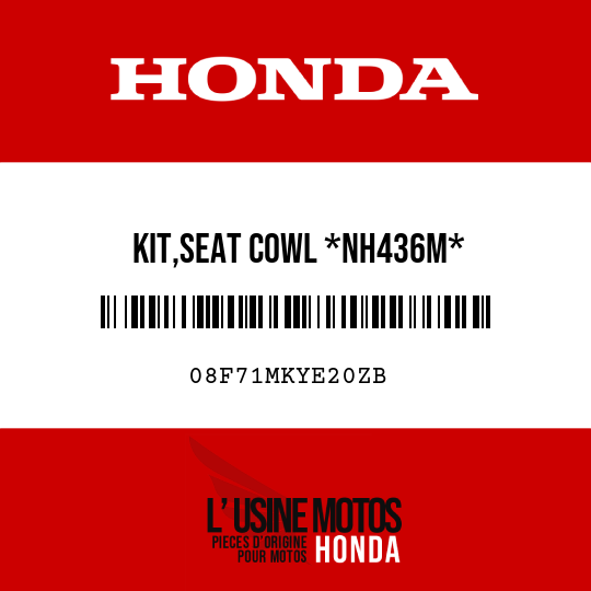 image de 08F71MKYE20ZB KIT,SEAT COWL *NH436M*