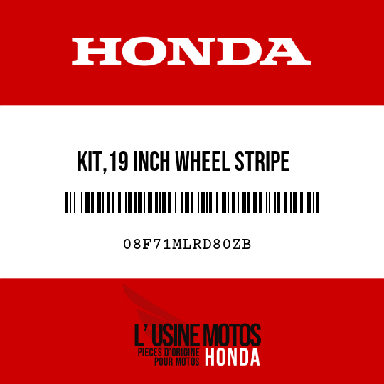 image de 08F71MLRD80ZB KIT,19 INCH WHEEL STRIPE