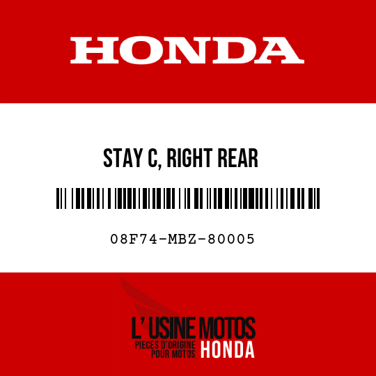 image de 08F74-MBZ-80005 STAY C, RIGHT REAR