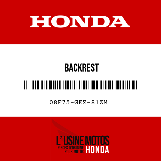 image de 08F75-GEZ-81ZM BACKREST