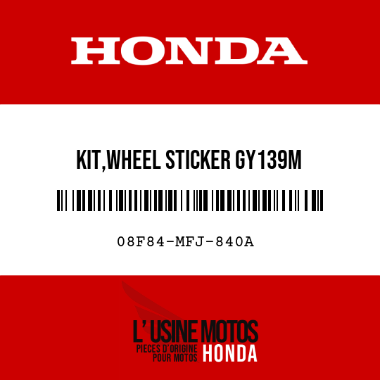 image de 08F84-MFJ-840A KIT,WHEEL STICKER GY139M