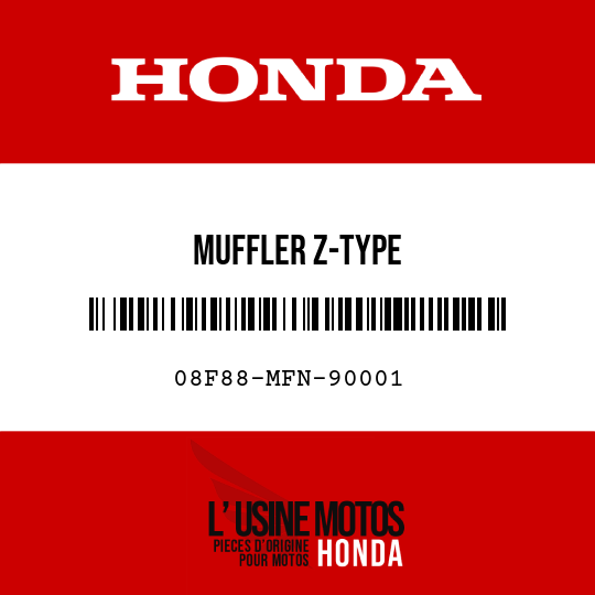 image de 08F88-MFN-90001 MUFFLER Z-TYPE