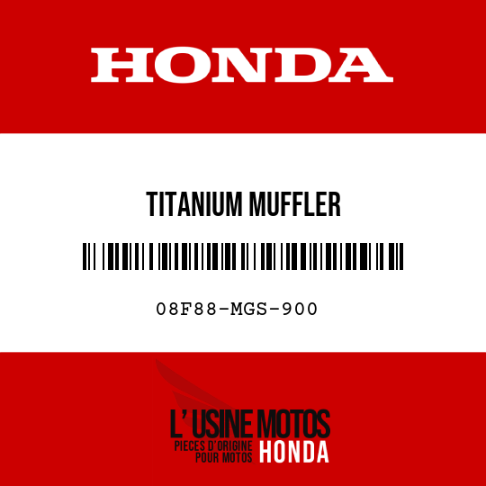 image de 08F88-MGS-900 TITANIUM MUFFLER
