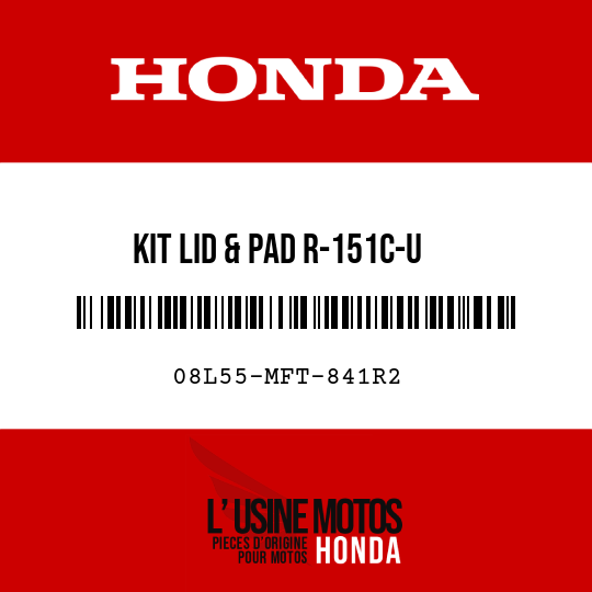 image de 08L55-MFT-841R2 KIT LID & PAD R-151C-U