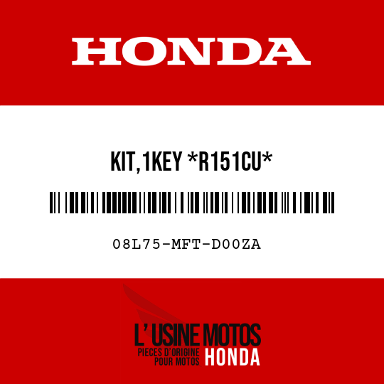 image de 08L75-MFT-D00ZA KIT,1KEY *R151CU*