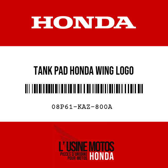 image de 08P61-KAZ-800A TANK PAD HONDA WING LOGO