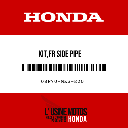 image de 08P70-MKS-E20 KIT,FR SIDE PIPE