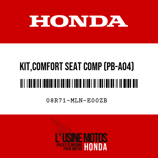 image de 08R71-MLN-E00ZB KIT,COMFORT SEAT COMP (PB-A04)