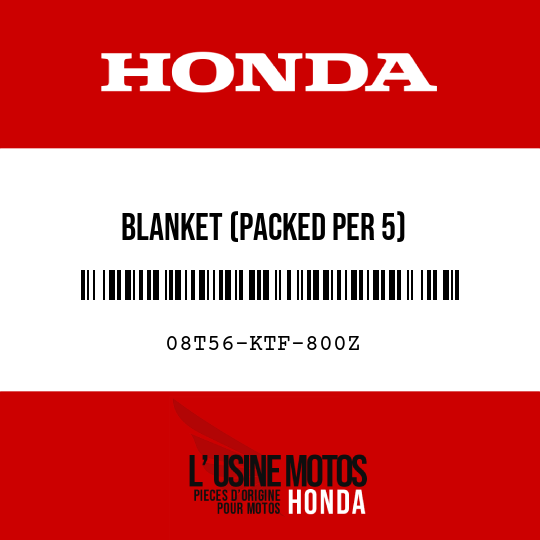 image de 08T56-KTF-800Z BLANKET (PACKED PER 5)