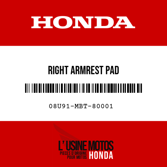 image de 08U91-MBT-80001 RIGHT ARMREST PAD