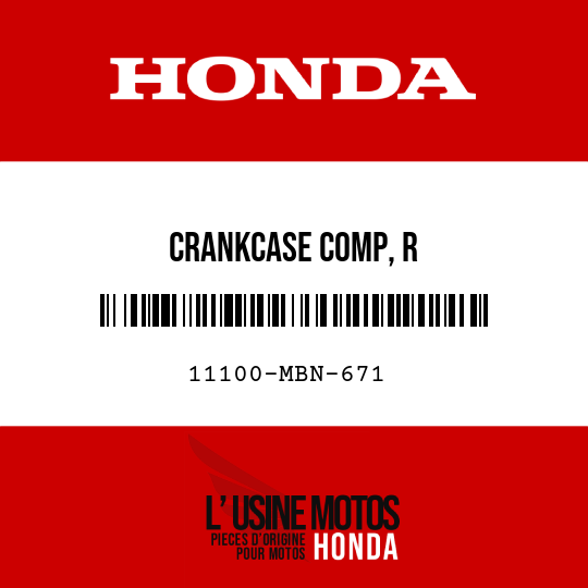 image de 11100-MBN-671 CRANKCASE COMP, R
