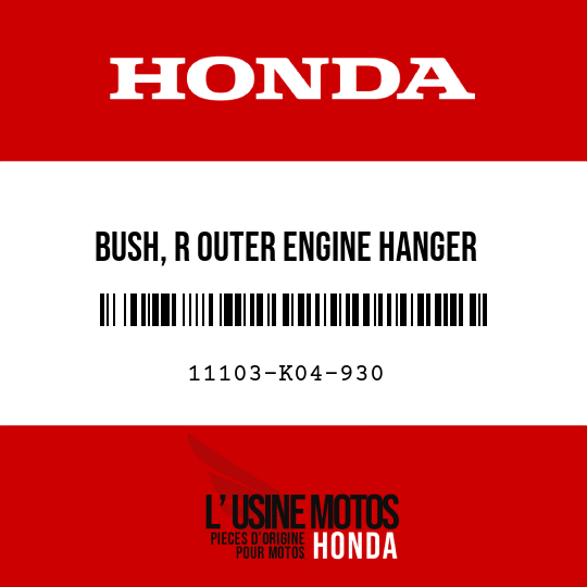 image de 11103-K04-930 BUSH, R OUTER ENGINE HANGER