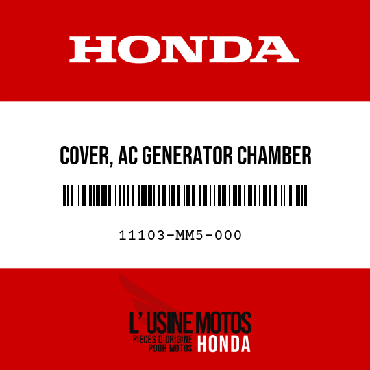 image de 11103-MM5-000 COVER, AC GENERATOR CHAMBER
