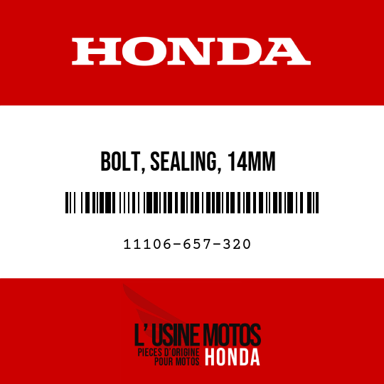 image de 11106-657-320 BOLT, SEALING, 14MM