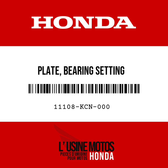 image de 11108-KCN-000 PLATE, BEARING SETTING