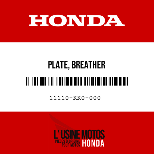 image de 11110-KK0-000 PLATE, BREATHER