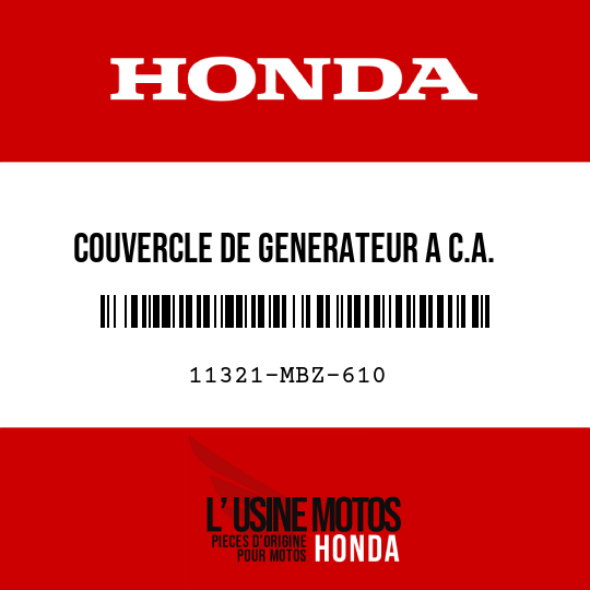 image de 11321-MBZ-610 COUVERCLE DE GENERATEUR A C.A.
