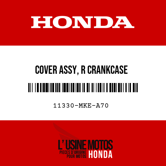 image de 11330-MKE-A70 COVER ASSY, R CRANKCASE