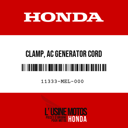 image de 11333-MEL-000 CLAMP, AC GENERATOR CORD