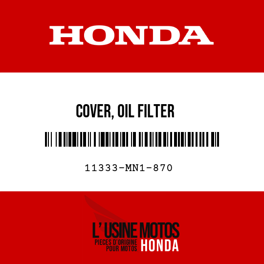 image de 11333-MN1-870 COVER, OIL FILTER