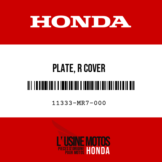 image de 11333-MR7-000 PLATE, R COVER