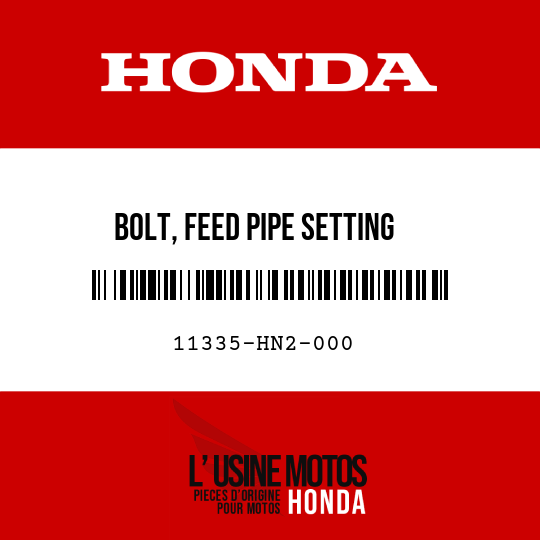 image de 11335-HN2-000 BOLT, FEED PIPE SETTING