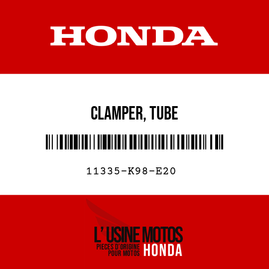 image de 11335-K98-E20 CLAMPER, TUBE