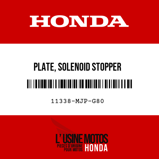 image de 11338-MJP-G80 PLATE, SOLENOID STOPPER