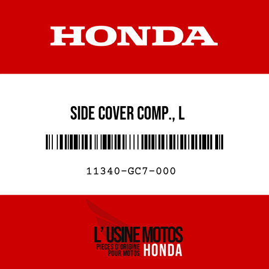 image de 11340-GC7-000 SIDE COVER COMP., L