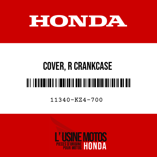 image de 11340-KZ4-700 COVER, R CRANKCASE