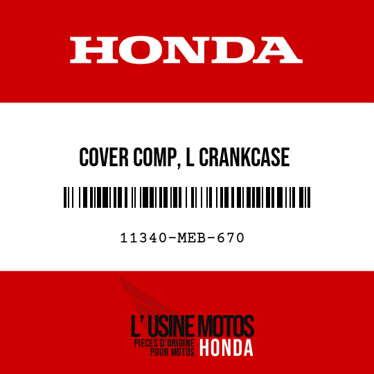 image de 11340-MEB-670 COVER COMP, L CRANKCASE