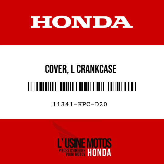 image de 11341-KPC-D20 COVER, L CRANKCASE