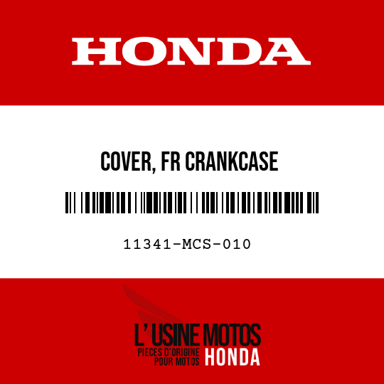 image de 11341-MCS-010 COVER, FR CRANKCASE