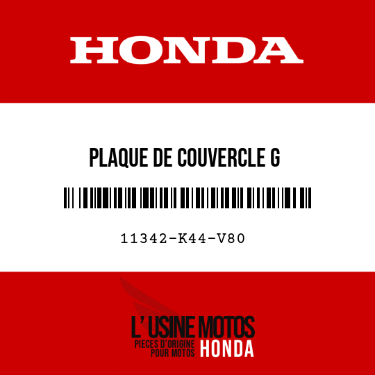 image de 11342-K44-V80 PLAQUE DE COUVERCLE G